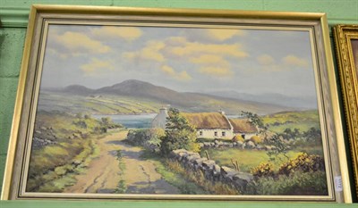 Lot 1172 - William Henry Burns (Irish, 1924-1995) On the Atlantic Drive, County Donegal, oil on canvas, signed