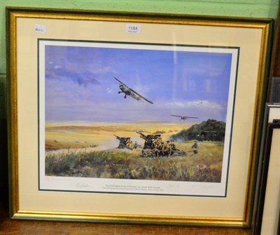 Lot 1184 - Douglas Parker 'Farewell Salute to the 25 Pounder by Auster AOP Aircraft', signed artist's proof