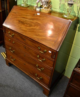 Lot 1202 - Georgian mahogany bureau