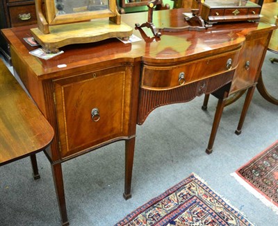 Lot 1218 - Cross banded mahogany breakfront sideboard