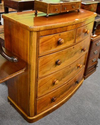 Lot 1231 - A figured mahogany chest of drawers&nbsp