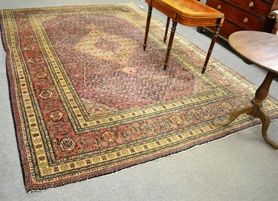 Lot 1250 - Tabriz? Carpet, Iranian Azerbaijan, the indigo Herati field centred by an ivory medallion framed by