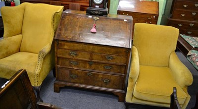 Lot 1254 - A mahogany framed wingback armchair together with a Victorian armchair