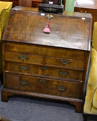 Lot 1255 - Georgian walnut bureau