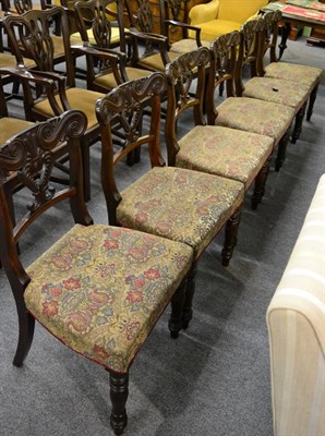 Lot 1264 - Set of seven upholstered dining chairs