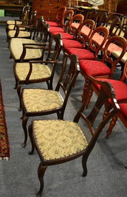 Lot 1270 - Edwardian mahogany seven piece salon suite