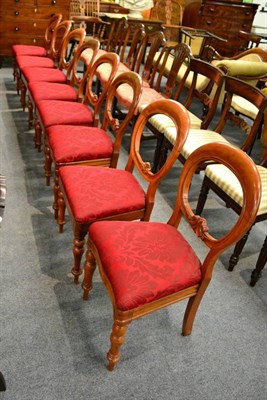 Lot 1271 - A set of eight Victorian mahogany balloon back dining chairs