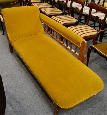 Lot 1275 - Oak late 19th/early 20th century Chaise longue