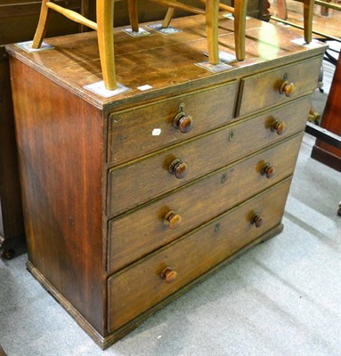 Lot 1309 - A 19th Century oak chest of drawers