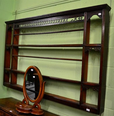 Lot 1315 - An oak wall rack