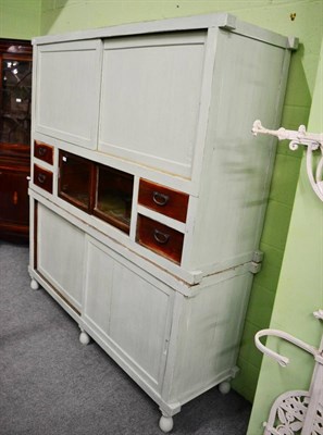 Lot 1318 - A painted kitchen cabinet