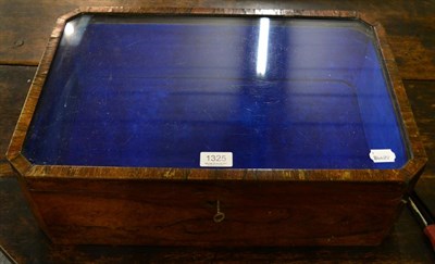 Lot 1325 - A 19th century rosewood table top display case