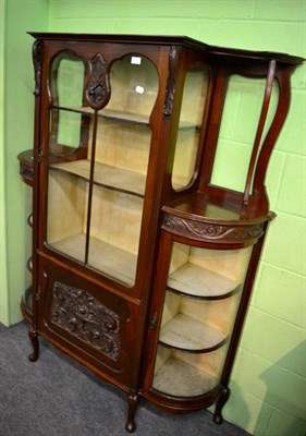 Lot 1340 - Late 19th/early 20th century glazed mahogany display cabinet