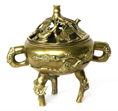 Lot 16 - Chinese bronze censer and cover