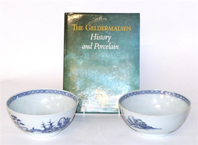 Lot 26 - Two Nanking cargo bowls, both with Christie's labels Lot 2752, and a book The Geldermalsen...