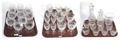 Lot 47 - A quantity of Waterford glasses consisting of ten brandy glasses, eight tumblers, six sherry...