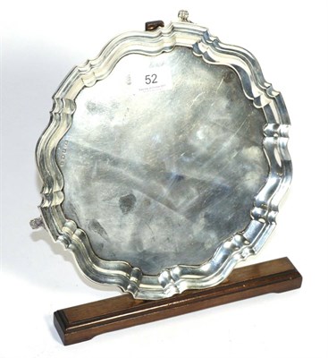 Lot 52 - A shaped circular silver salver, William Adams Ltd, Birmingham 1939, 25.5cm diameter, 17.3ozt
