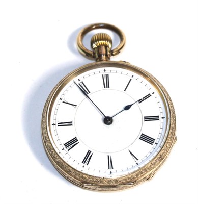 Lot 60 - A Continental gold pocket watched stamped '10K'