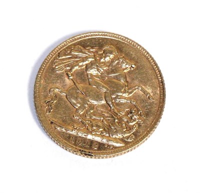 Lot 102 - A 1912 gold sovereign