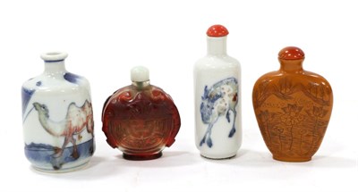 Lot 104 - Four various Chinese snuff bottles