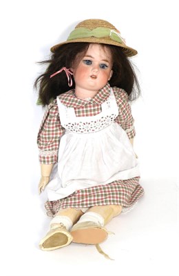 Lot 129 - Armand Marseille Floradora bisque socket head doll, sleeping blue eyes, jointed composition...