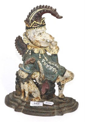 Lot 162 - A Victorian painted cast iron Mr Punch doorstop