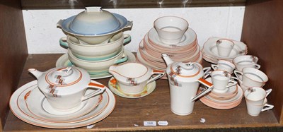 Lot 168 - Solian ware 'Mode' pattern part tea and dinner service and other Art Deco ceramics