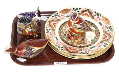 Lot 169 - A group of four Royal Crown Derby Imari paperweights, together with a group of four Royal Crown...