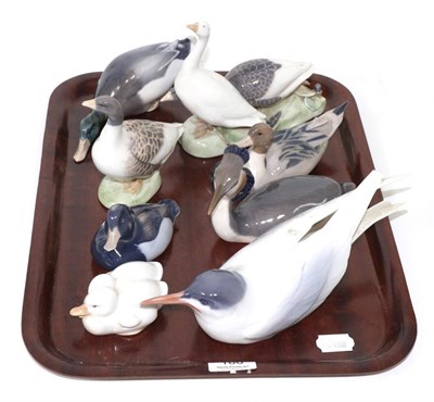 Lot 180 - A group of eight Royal Copenhagen duck and wading bird models