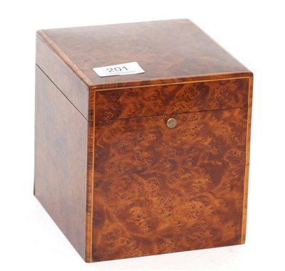 Lot 201 - A burr walnut caddy