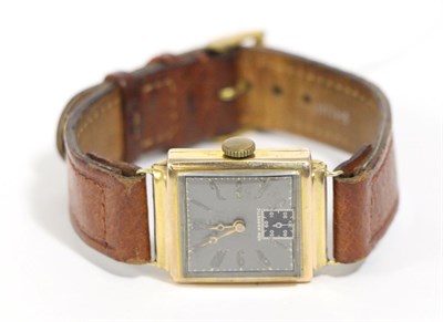 Lot 236 - A 1940's gent's 9 carat gold wristwatch