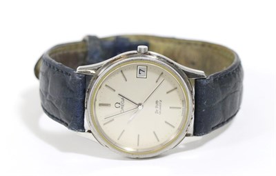 Lot 237 - A steel quartz wristwatch, signed Omega De Ville