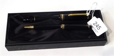 Lot 245 - Two Mont Blanc ball point pens and box