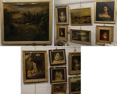 Lot 454 - A A Webster (English school) thirteen various works by the artist, all oils on canvas on...