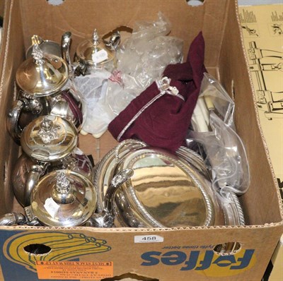 Lot 458 - A quantity of silver plate and EPNS including five piece tea and coffee set etc (qty)