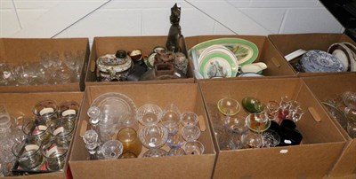 Lot 464 - Eight boxes of various household china and glass