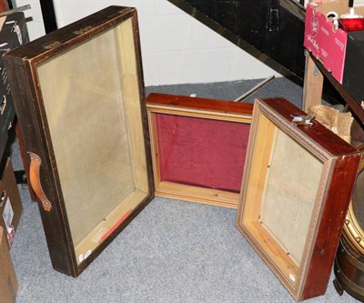 Lot 468 - Three glazed table top display cabinets