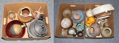 Lot 498 - Three boxes of household studio pottery