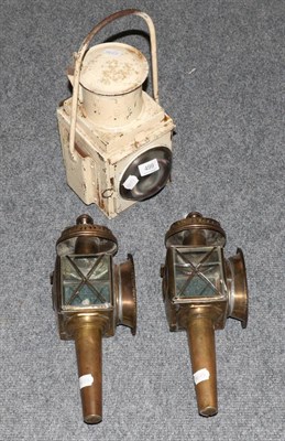 Lot 499 - BRW lamp and a pair of car lamps (3)