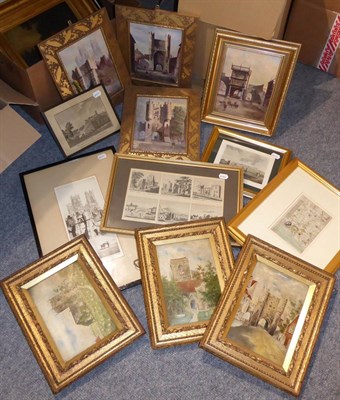 Lot 506 - A group of oils depicting local architecture, scenes of York and other pictures