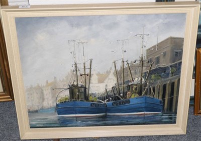 Lot 517 - Jack Rigg, ";Whitby";, oil on canvas, 1969, signed I.I