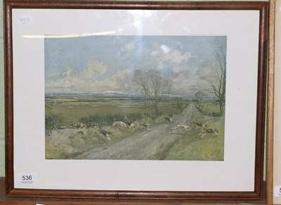 Lot 536 - After Lionel Edwards, a colour hunting print ";Looking South to Cheviots- Berwickshire Hunt";,...