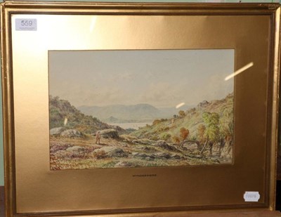 Lot 559 - A pair of watercolours depicting scenes of lake Windermere and Brothers Water, both signed W T...