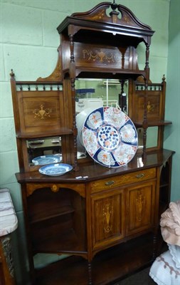 Lot 571 - An Edwardian inlaid rosewood mirror backed sideboard