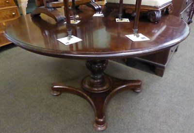 Lot 591 - William IV circular table with circular top (copy of original purchase receipt on file)