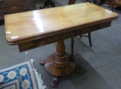 Lot 626 - A William IV mahogany fold over tea table