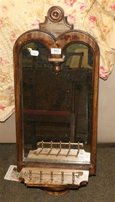 Lot 663 - A hanging wall shelf with mirror and gallery