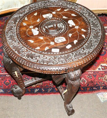 Lot 666 - Indian table, elephant legs, circa 1930