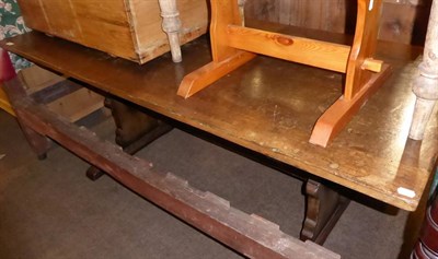 Lot 696 - An oak refectory table