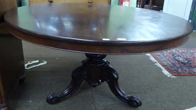 Lot 718 - A Victorian mahogany circular pedestal breakfast table